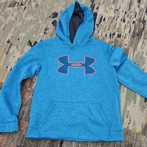 Under Armour Kids Blue and Pink Logo Hoodie